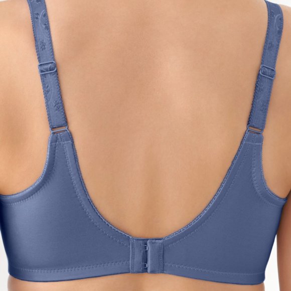 Set of 3! 34D Glamorise ELEGANCE Bra (UNDERWIRED) Embroidered SUPPORT PURPLE NEW - Picture 7 of 14